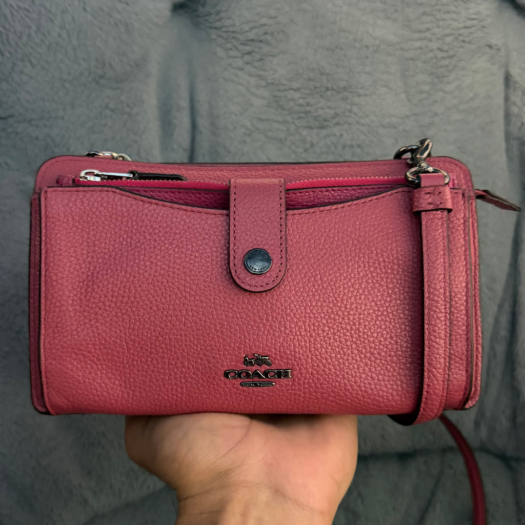 Coach Crossbody de piel con monedero