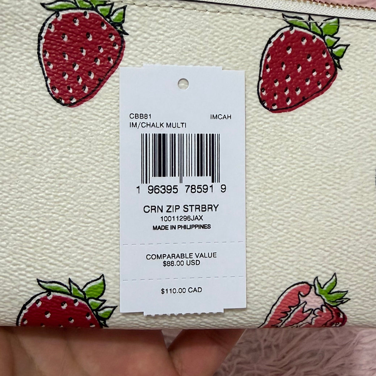Coach Wristlet fresas