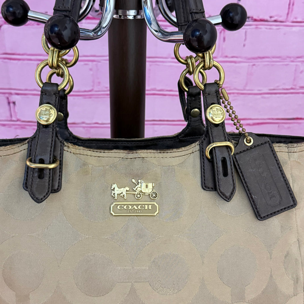 Coach Mia Op Art Sateen Tote
