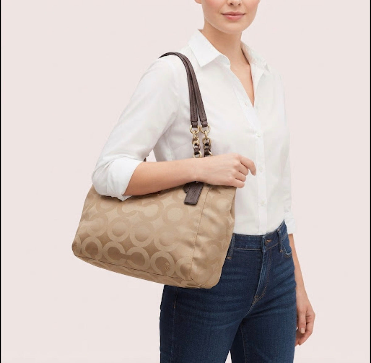 Coach Mia Op Art Sateen Tote