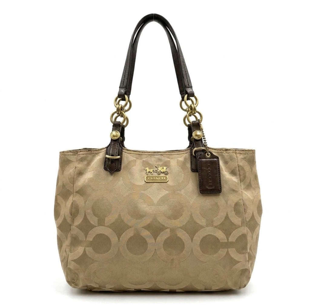 Coach Mia Op Art Sateen Tote